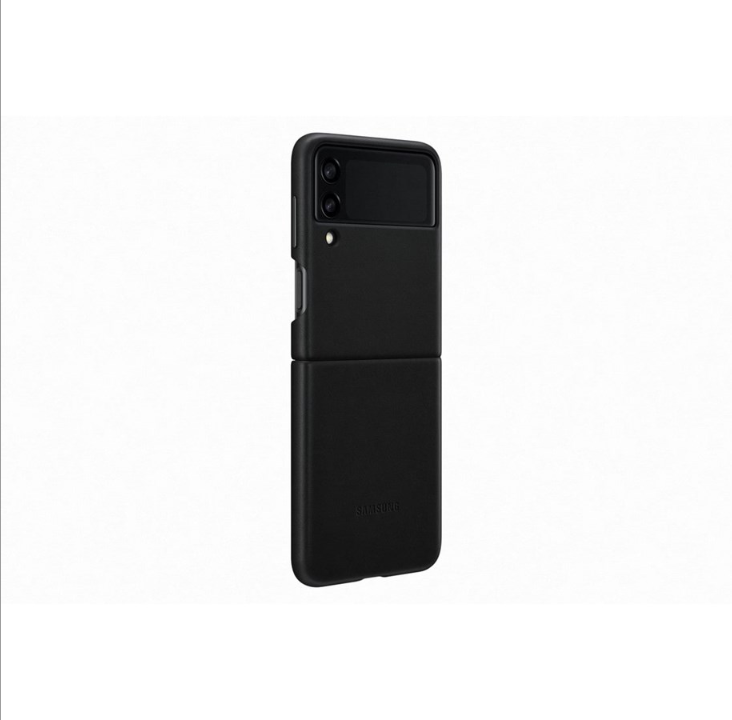 Samsung Galaxy Z Flip 3 Leather Cover - Black