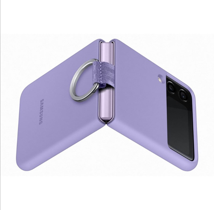 Samsung Galaxy Z Flip 3 Silicone Cover with Ring - Lavender