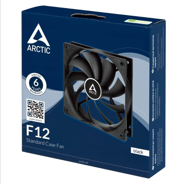 Arctic F12 - Chassis fan - 120mm - Black - 23 dBA