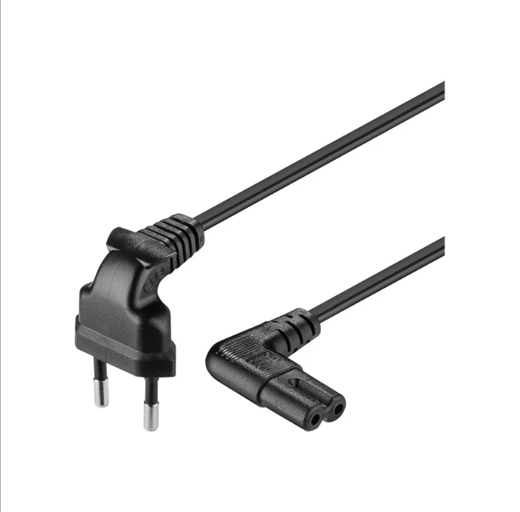 Pro Euro connection cord both ends angled 0.3 m black