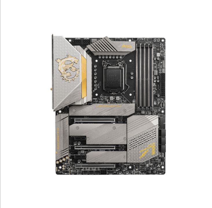 MSI MEG Z590 ACE - Gold Edition Motherboard - Intel Z590 - Intel LGA1200 socket - DDR4 RAM - ATX