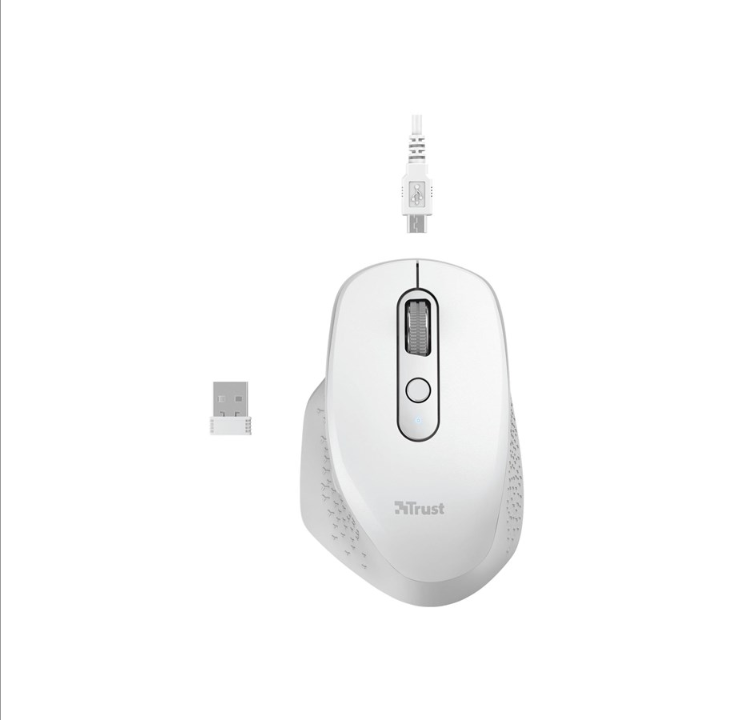 Trust Ozaa - Mouse - 6 buttons - White