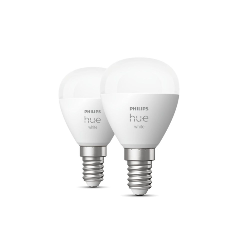 Philips Hue White P45 E14 Globe lamp - 2-Pack