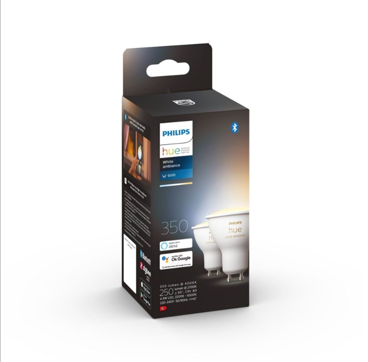 Philips Hue White Ambiance Gu10 Spotlight - 2-Pack