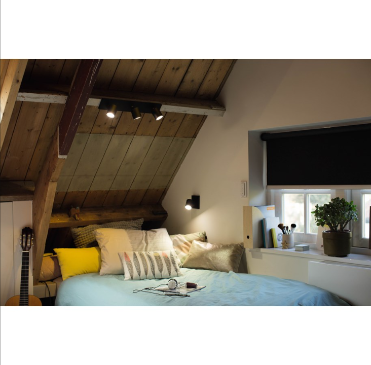 Philips Hue RunWhen Single Spotlight - Black - Without Dimmer Switch