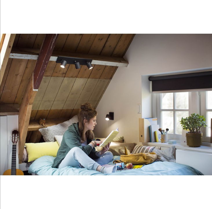 Philips Hue RunWhen Single Spotlight - Black - Without Dimmer Switch