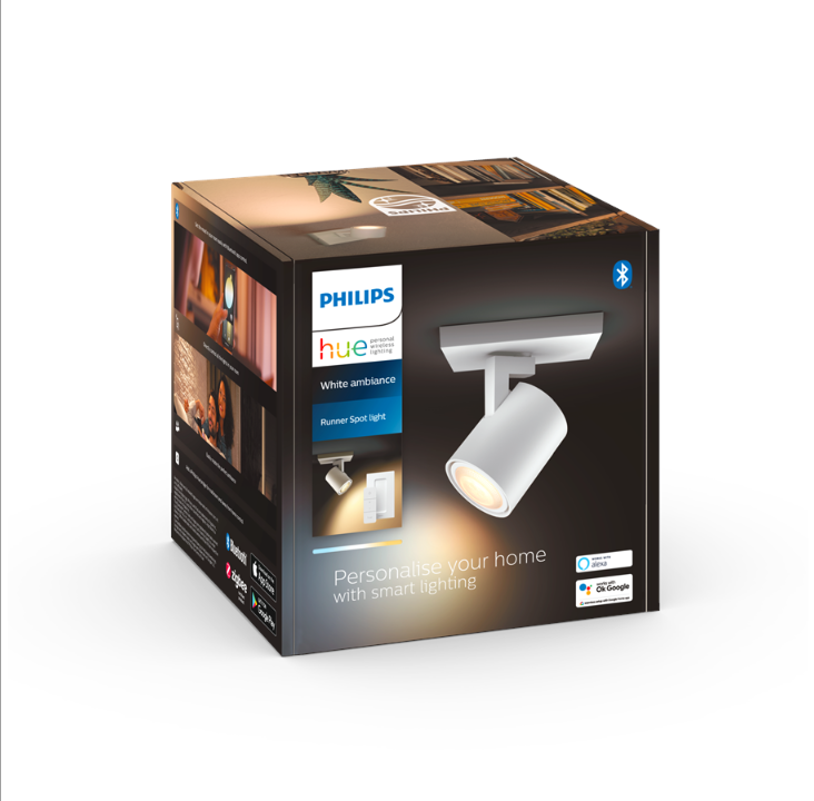 Philips Hue RunWhen Single Spotlight - White - With Dimmer Switch