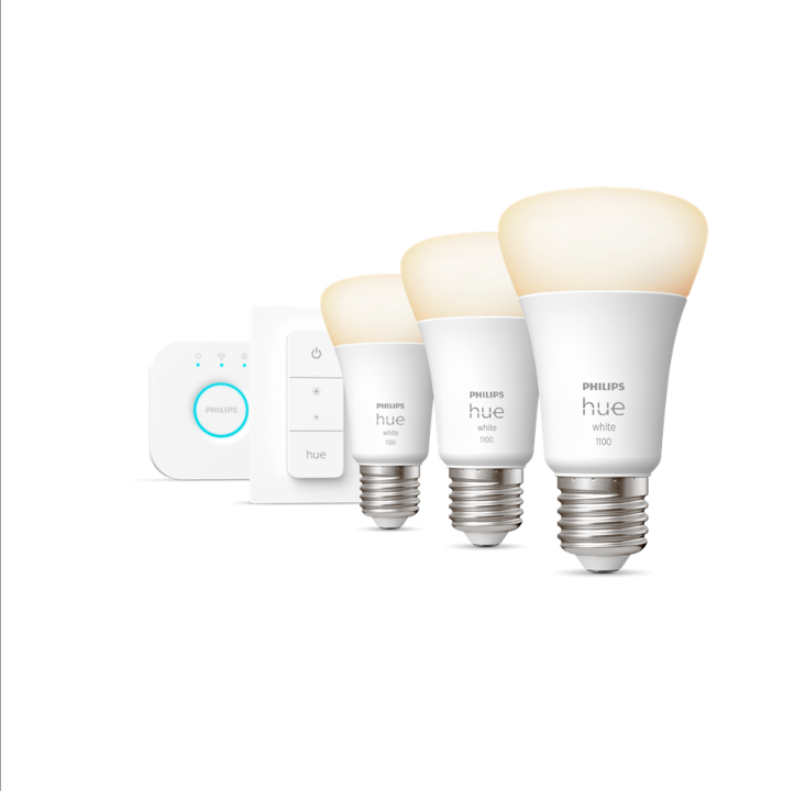 Philips Hue White A60 E27 1100 Lumen - Starter package with 3 light sources