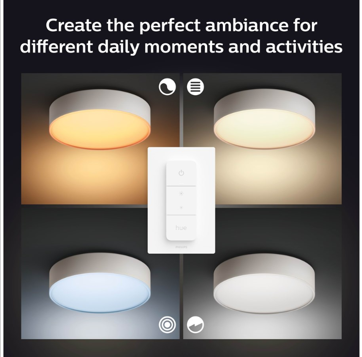 Philips Hue Enrave Small Ceiling Light - White