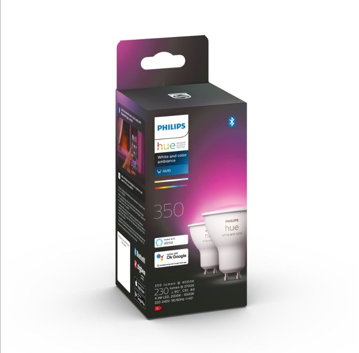 Philips Hue Color Gu10 Spotlight - 2-Pack