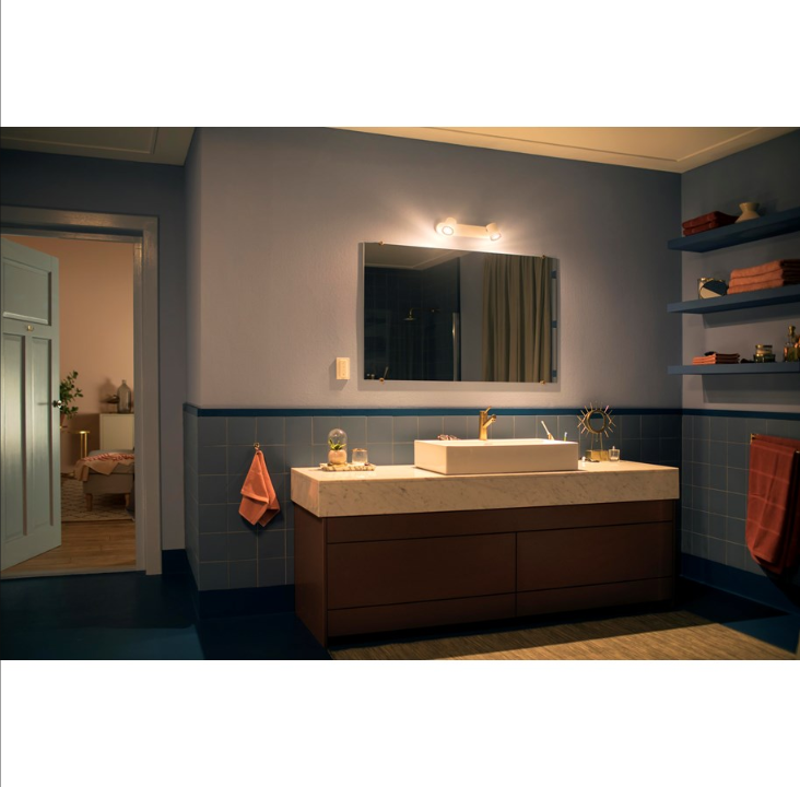 Philips Hue Adore Double Spotlight For Bathroom - White