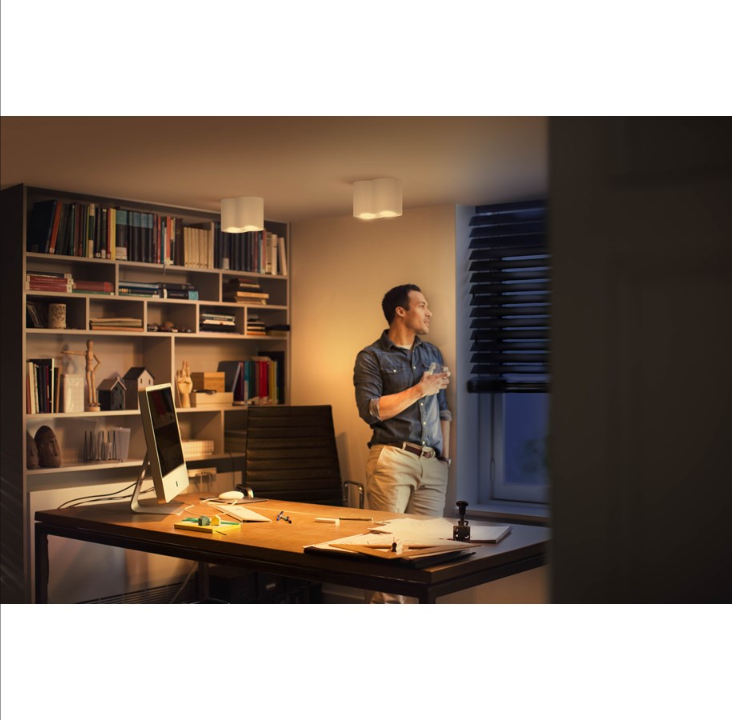 Philips Hue Pillar Double Spotlight - White - With Dimmer Switch