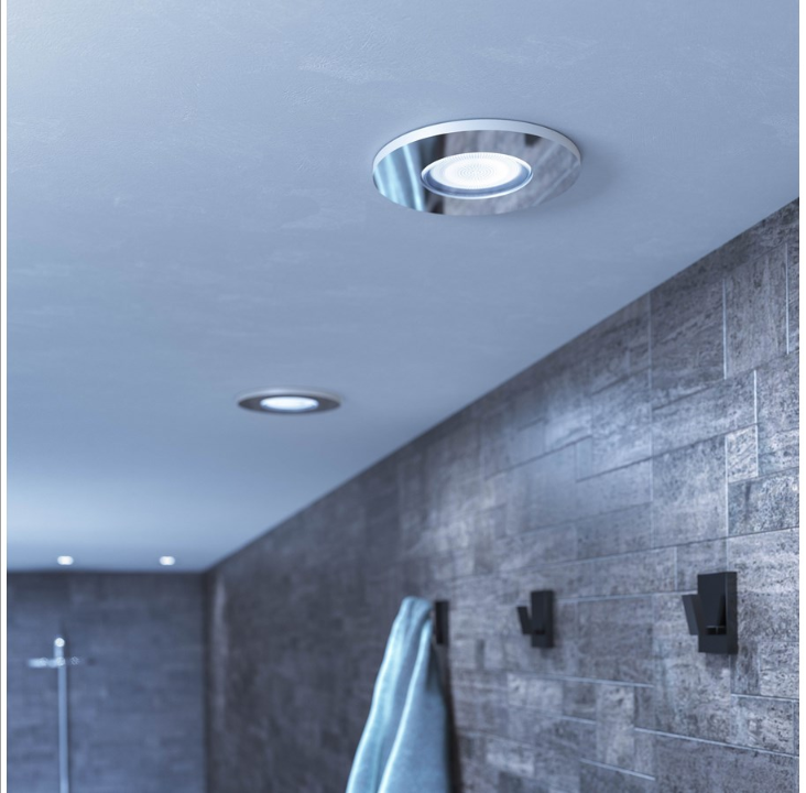 Philips Hue Adore Recessed Downlight For Bathroom - Chrome - 3-Pack