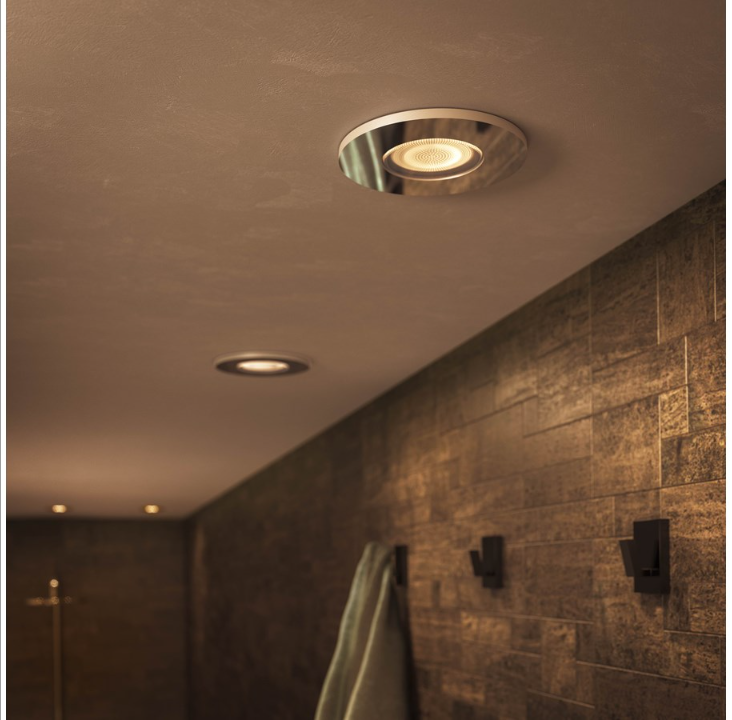 Philips Hue Adore Recessed Downlight For Bathroom - Chrome - 3-Pack