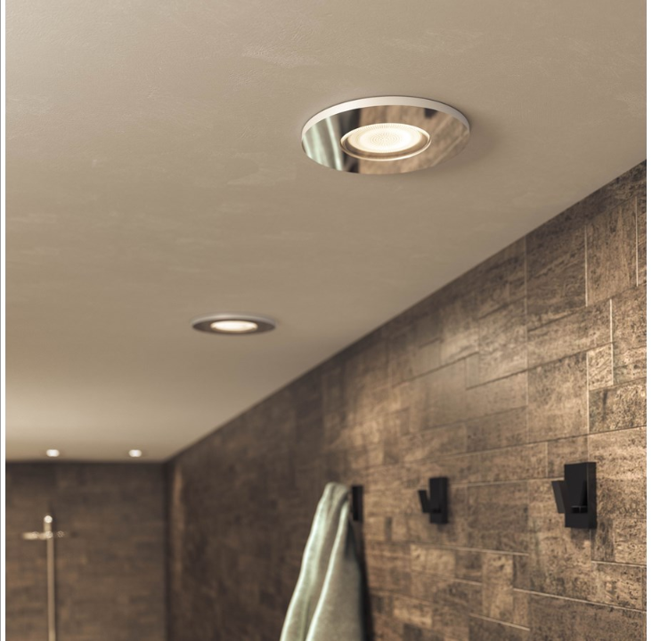 Philips Hue Adore Recessed Downlight For Bathroom - Chrome - 3-Pack