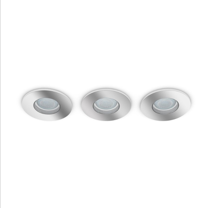 Philips Hue Adore Recessed Downlight For Bathroom - Chrome - 3-Pack