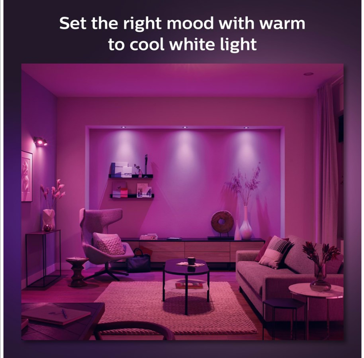 Philips Hue Centura 圆形嵌入式聚光灯 - 铝 - 3 件装