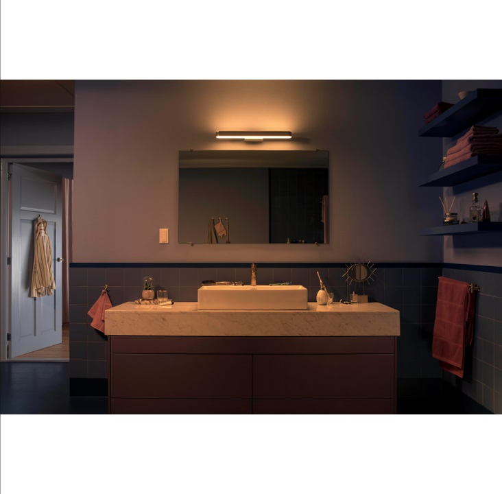 Philips Hue Adore Up-And-When Mirror Lamp For Bathroom - Chrome