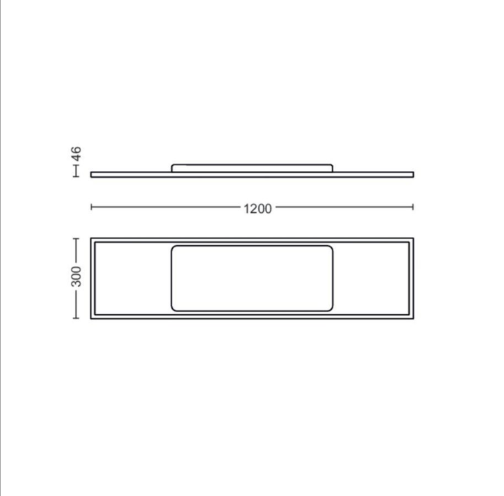 Philips Hue Aurelle Rectangle Square Ceiling Panel - White