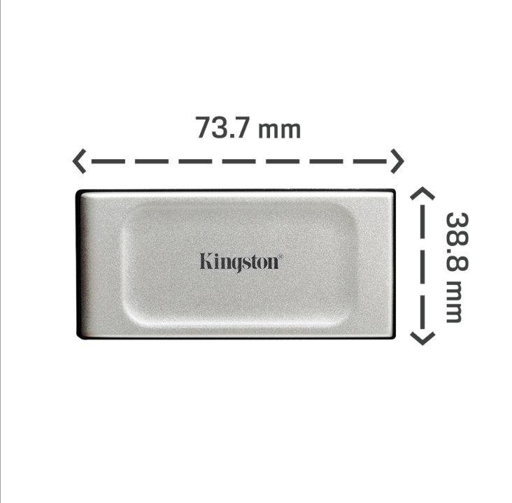 Kingston XS2000 SSD محمول - 500 جيجا بايت - SSD خارجي - USB-C