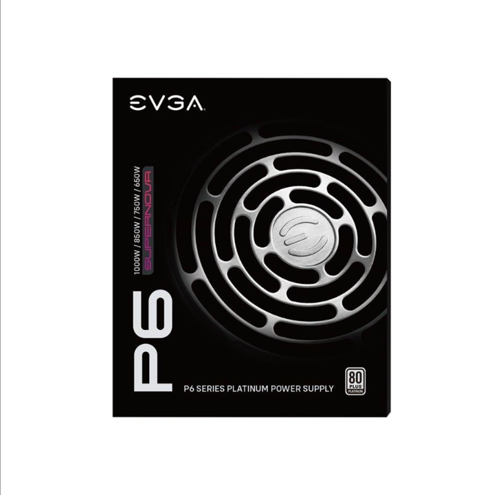 مزود طاقة EVGA SuperNOVA 850 P6 - 850 وات - 135 ملم - شهادة 80 بلس البلاتينية