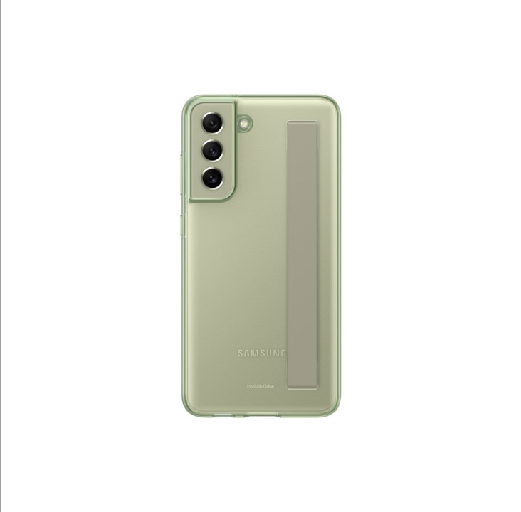 Samsung Galaxy S21 FE Clear Strap Cover - Olive Green