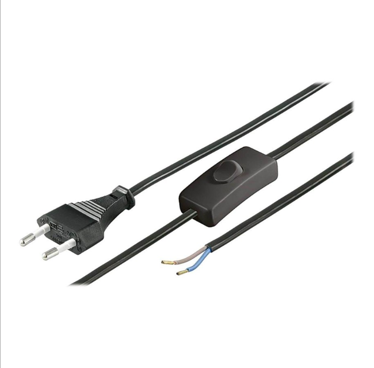 Pro Euro cord for assembly with switch 1.5 m black