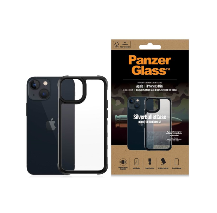 PanzerGlass Apple iPhone 13 mini AntiBacterial Bulky ClearCase - Black