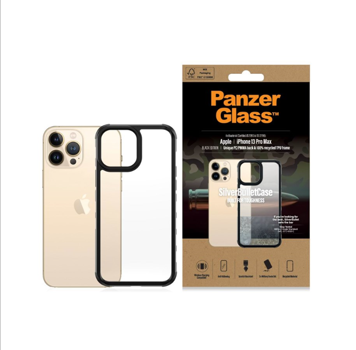 PanzerGlass Apple iPhone 13 Pro Max AntiBacterial Bulky ClearCase - Black