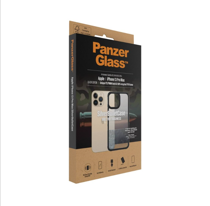 PanzerGlass Apple iPhone 13 Pro Max AntiBacterial Bulky ClearCase - Black