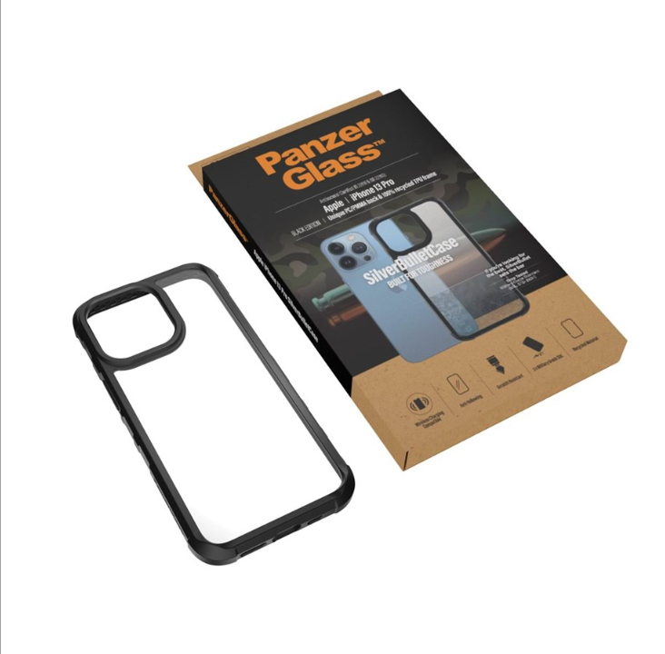 PanzerGlass Apple iPhone 13 Pro AntiBacterial Bulky ClearCase - Black