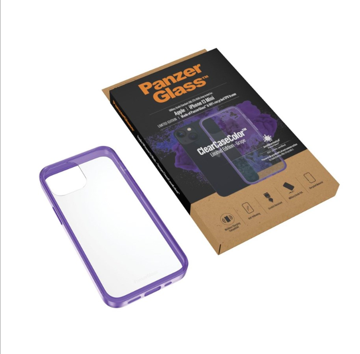 PanzerGlass Apple iPhone 13 mini AntiBacterial ClearCase - Grape