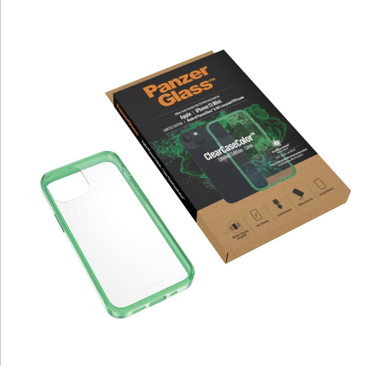 PanzerGlass Apple iPhone 13 mini AntiBacterial ClearCase - Lime