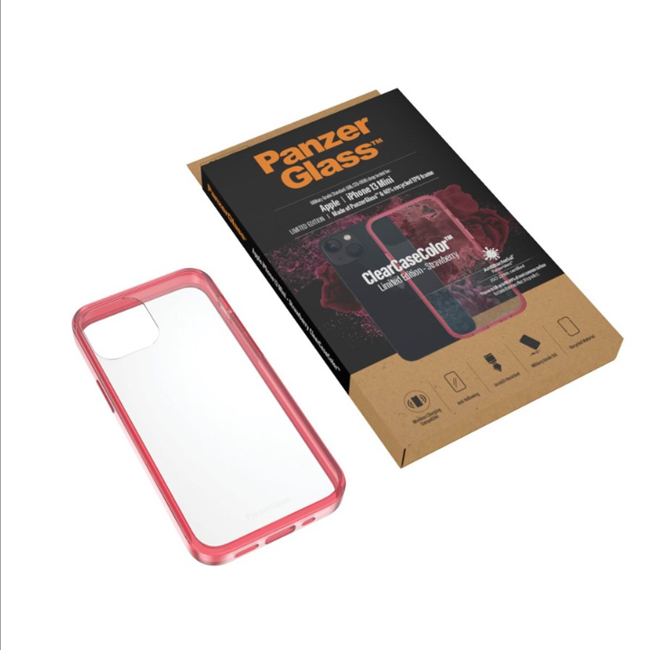 PanzerGlass Apple iPhone 13 mini AntiBacterial ClearCase - Strawberry