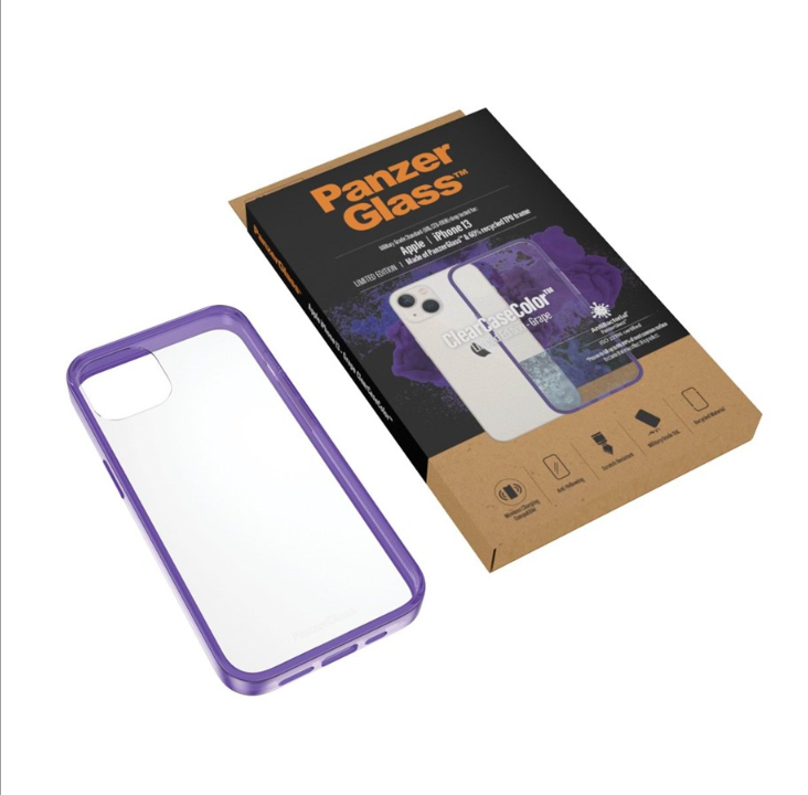 PanzerGlass Apple iPhone 13 AntiBacterial ClearCase - Grape