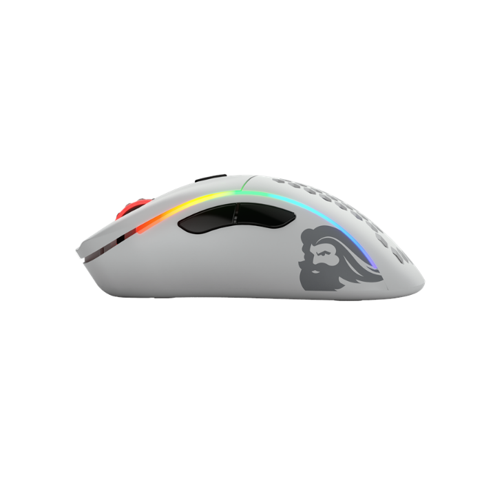 Glorious Model D Wireless - أبيض مطفي - ماوس ألعاب - بصري - 6 أزرار - أبيض مع ضوء RGB