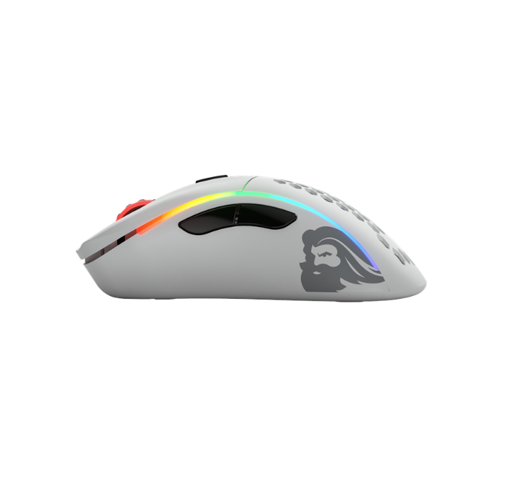 Glorious Model D Wireless - Matte White - Gaming mouse - Optic - 6 buttons - White with RGB light *DEMO*