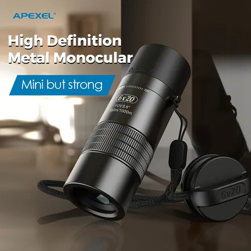 APEXEL High Definition Monocular 6X20 Handheld Outdoor Telescope Optics Phone Lens With Clip Mobile Monoculars For Bird Watching Walking View