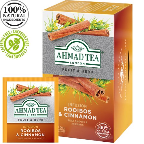 Ahmad Herbal Tea. Rooibos & Cinnamon 20 teabags