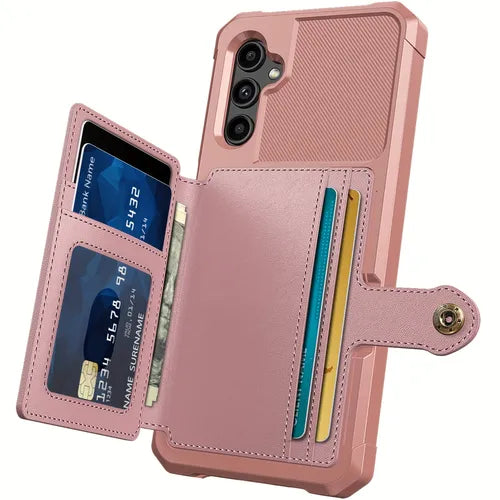 PU Leather Flip Wallet Cover With Photo Holder Hard Back Cover For Samsung Galaxy A14 5G/A54 5G