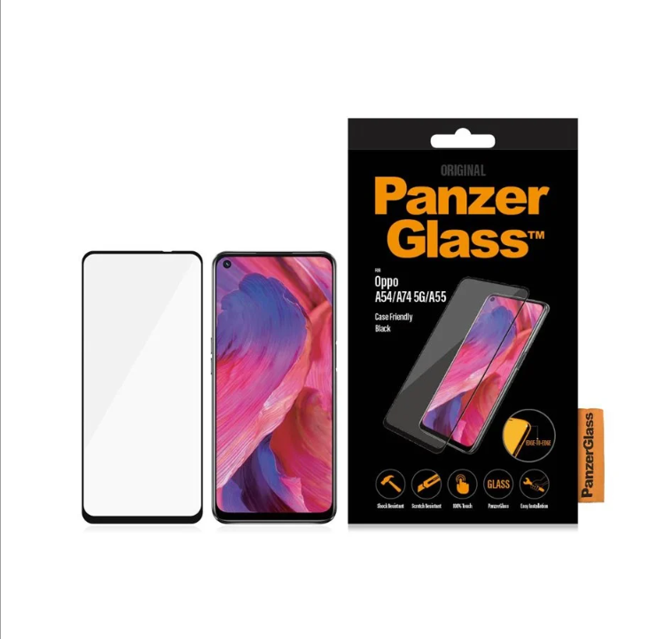 PanzerGlass Oppo A54 / A74 5G / A55 مناسب للحافظة - أسود