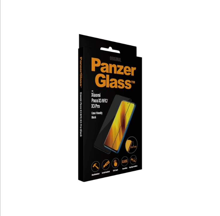 PanzerGlass Xiaomi Poco X3 Screen Protector Case Friendly - Black