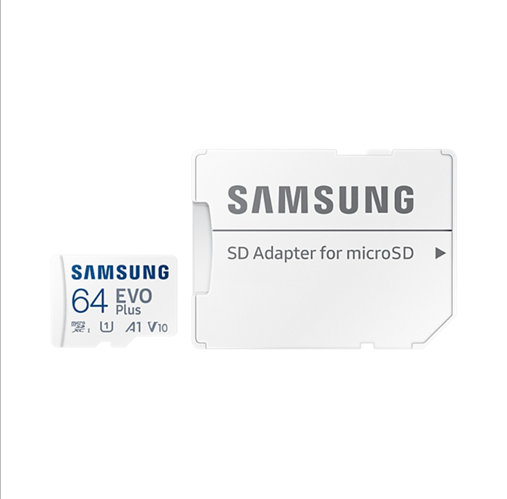 Samsung EVO Plus microSD/SD - بسرعة 130 ميجابايت/ثانية - 64 جيجابايت