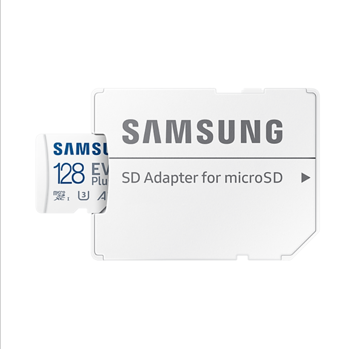 Samsung EVO Plus microSD/SD - بسرعة 130 ميجابايت/ثانية - 128 جيجابايت