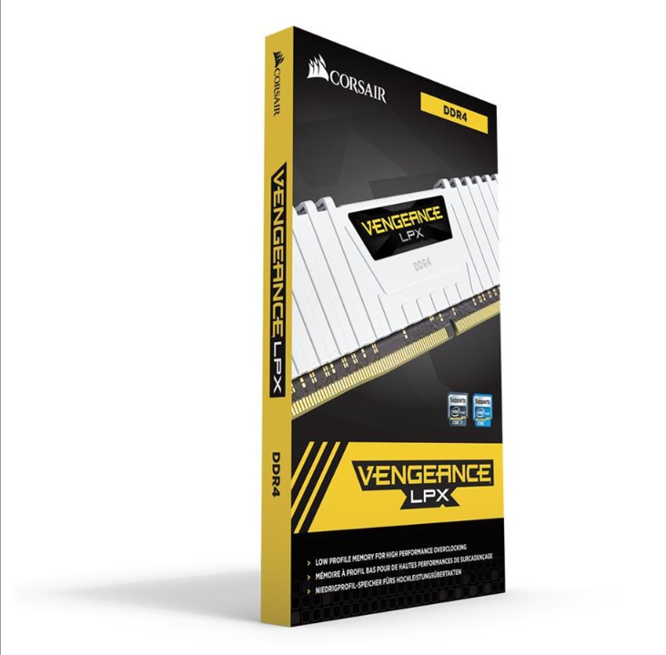 Corsair Vengeance LPX DDR4-3200 - 16GB - CL16 - Dual Channel (2 pcs) - Intel XMP - White