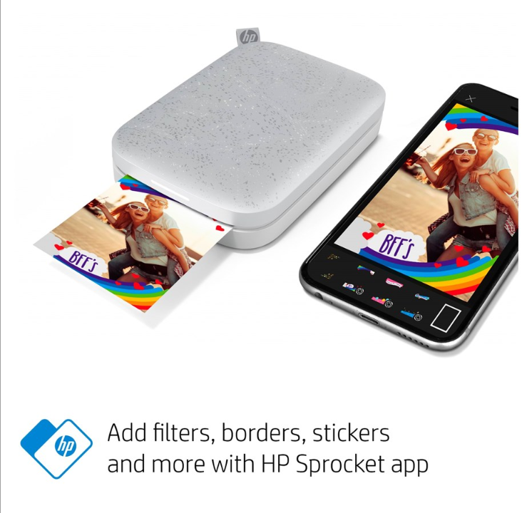 HP Sprocket Luna mobile photo Printer white - Color