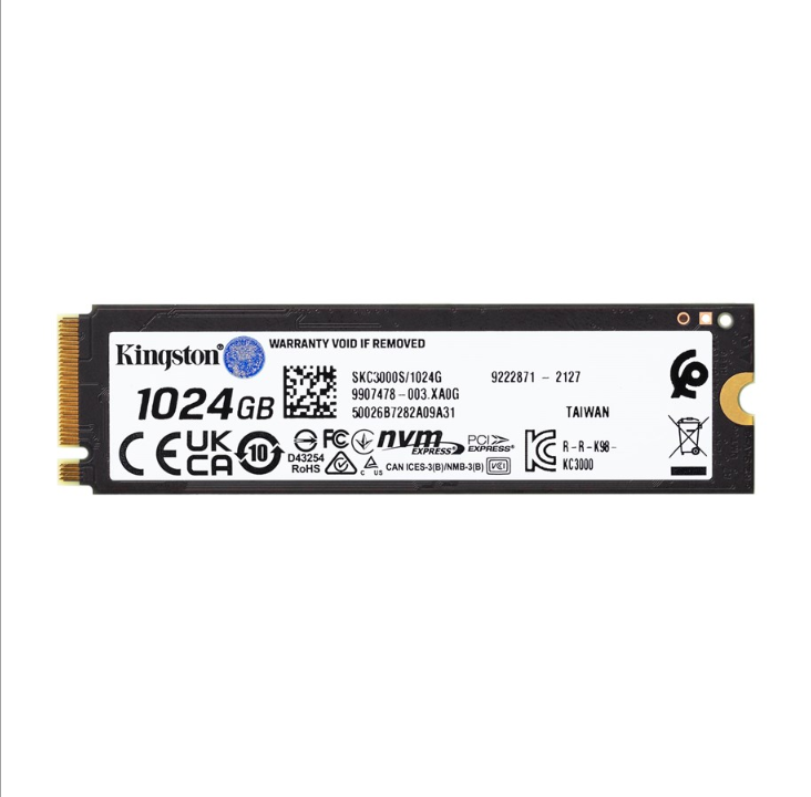 كينغستون KC3000 SSD - 1 تيرابايت - PCIe 4.0 - M.2 2280