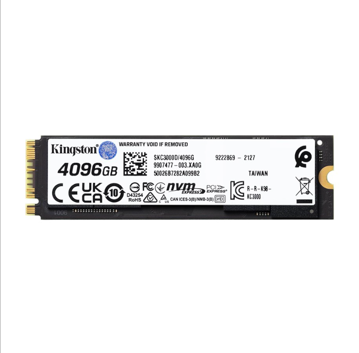 كينغستون KC3000 SSD - 4 تيرابايت - PCIe 4.0 - M.2 2280