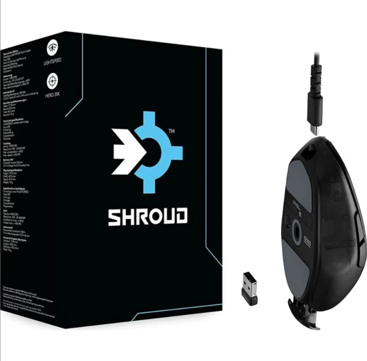 Logitech G303 Shroud Edition - 无线游戏鼠标 - 游戏鼠标 - 光学 - 5 个按钮 - 黑色 *演示*