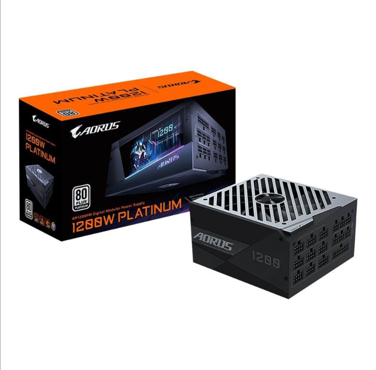 GIGABYTE AORUS AP1200PM power supply - 1200 Watt - 140 mm - 80 Plus Platinum certificate